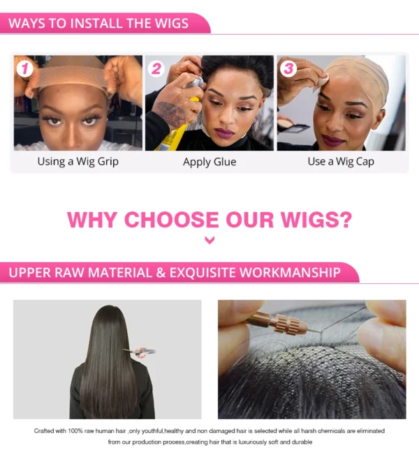 300% High Density Loose Deep Wave 40Inch 13x6 13x4 HD Lace Frontal Human Hair Wig Full Glueless Ready To Go Preplucked Curly Wig - Image 17