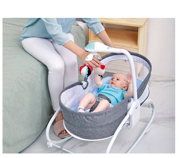 Newborn Automatic Rocking Chair Baby Rocking Bed Electric Sleeping Basket To Comfort Sleep Safe Dual-use Baby Coaxing Artifact - Image 26