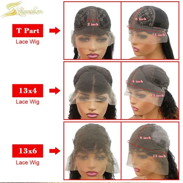 360 Lace Frontal Wig Full Deep Wave Lace Front Curly Human Hair Wig Braided Brazilian HD Transparent For Black Women Preplucked - Image 6