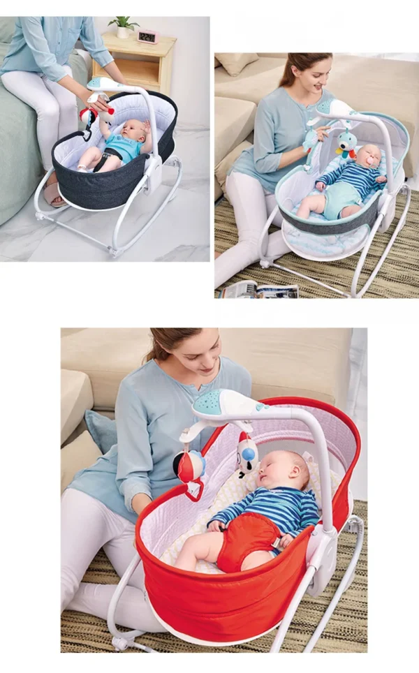 Newborn Automatic Rocking Chair Baby Rocking Bed Electric Sleeping Basket To Comfort Sleep Safe Dual-use Baby Coaxing Artifact - Image 25