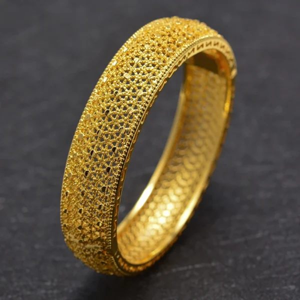 Nigeri New  Africa Jewelry Ethiopian Gold Color Bangle&Bracelet for Women Girl Dubai wedding Bangles Birthday Gifts - Image 5