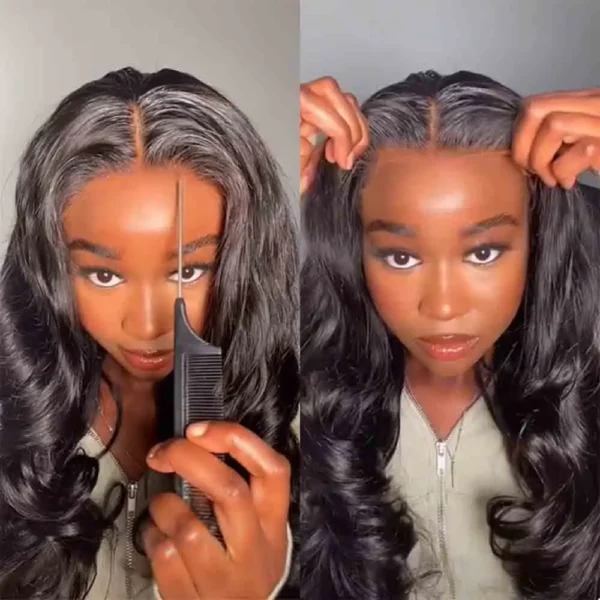 Super Double Drawn 250% Density Loose Wave 13X6 Transparent Lace Front Glueless Wig Human Princess Hair Ready To Go PrePlucked - Image 3
