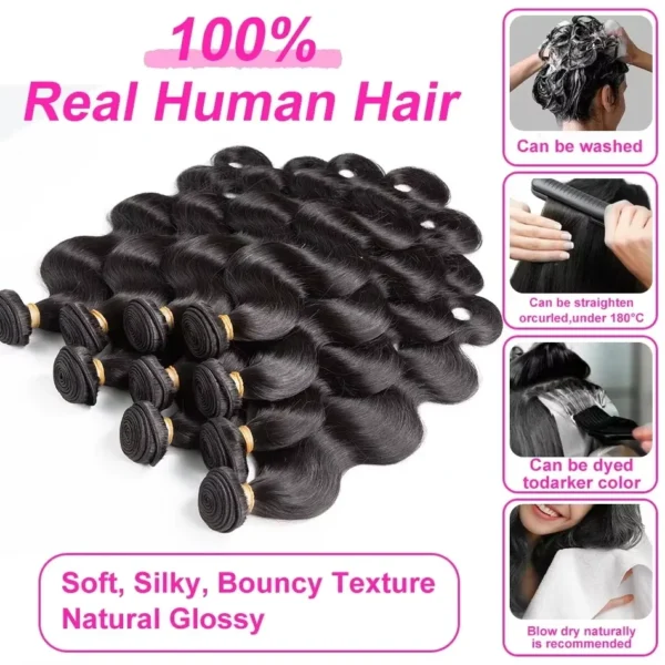 Brazilian 13x4 Lace Front Human Hair Wigs With Bundle Body Wave Lace Front Wigs 13x6 HD Lace Frontal Wig Glueless Wig Human Hair - Image 11