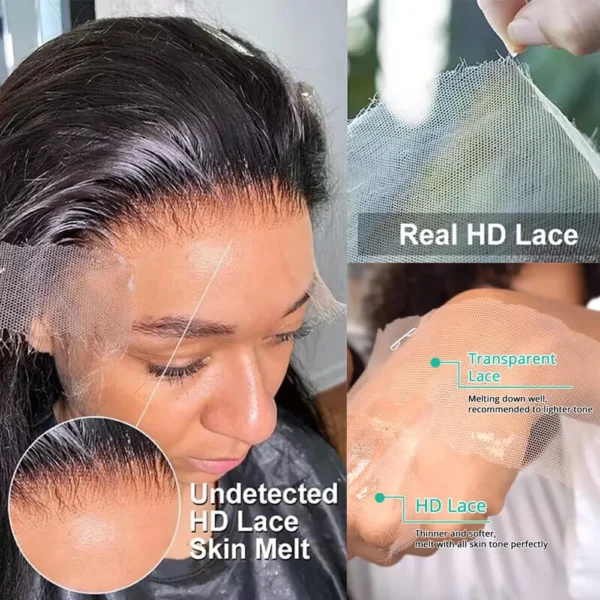 HD Transparent 13x4 13x6 Body Wave Lace Front Wig Pre Plucked 360 Lace Frontal Wig Human Hair Wigs For Women 5x5 Closure Wig - Image 4