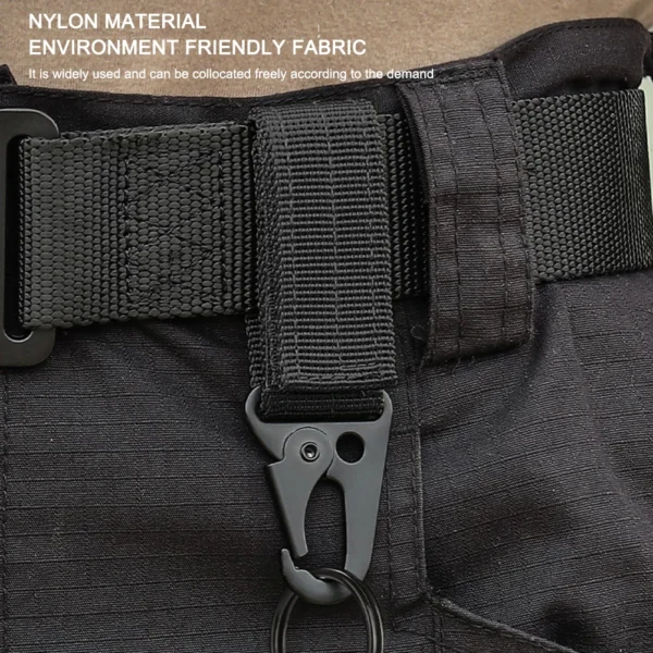 Outdoor Carabiner Keychains Camping Equipment Nylon Hook Carabiner Tactical Military Molle System Hook Belt Keychain - Image 4