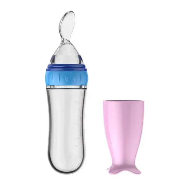 Baby Food Feeder, Silicone Baby Food Dispensing Spoon, 3 Oz Squeeze Feeding Spoons with Suction Cup for Boys Girl Kids Toddlers - Image 7