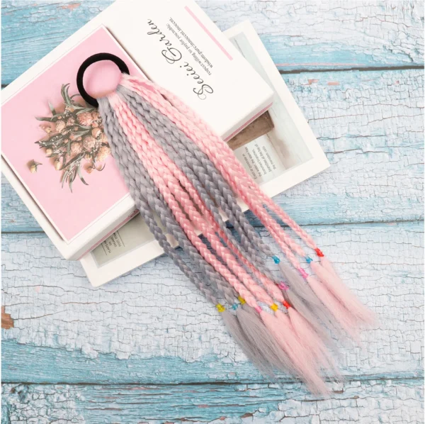 Girls Colorful Braids Ponytail Hair Ornament Headbands Rope Rubber Bands Beauty Hair Bands Headwear Braid Kids Gift Hair Accesso - Image 29