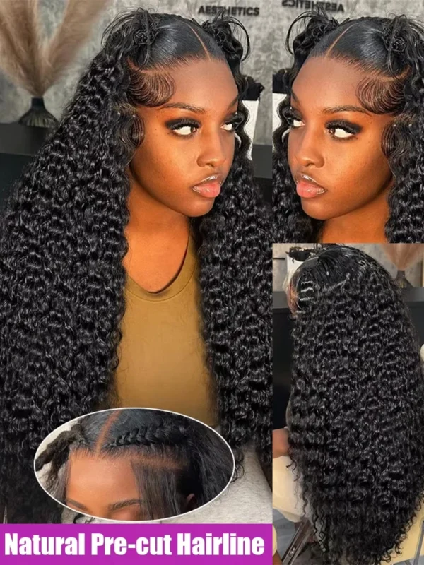 300% High Density Loose Deep Wave 40 46 50 Inch 13x6 13x4 HD Lace Frontal Human Hair Wig Brazilian 360 Full Curly Wigs For Women - Image 2