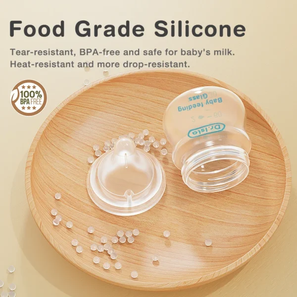 Dr.isla Glass Bottles Newborn Feeding Bottles 80ML/160ML Baby Bottle Anti-flatulence Milk Feeding Bottles Infant BPA free - Image 3