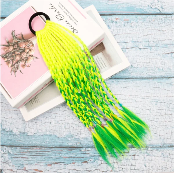 Girls Colorful Braids Ponytail Hair Ornament Headbands Rope Rubber Bands Beauty Hair Bands Headwear Braid Kids Gift Hair Accesso - Image 30