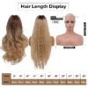 Loose Body Wave Synthetic Wigs Long Brown Blonde Ombre Wig with Bangs Wave Curl Wigs for Black Women Heat Resistant Daily Party - Image 28