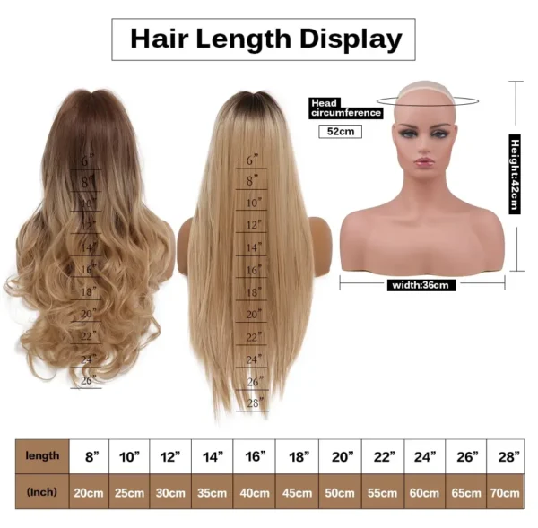 Loose Body Wave Synthetic Wigs Long Brown Blonde Ombre Wig with Bangs Wave Curl Wigs for Black Women Heat Resistant Daily Party - Image 28