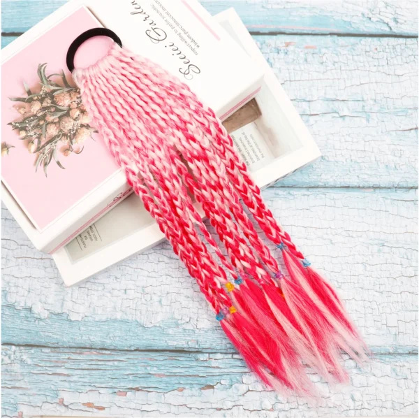 Girls Colorful Braids Ponytail Hair Ornament Headbands Rope Rubber Bands Beauty Hair Bands Headwear Braid Kids Gift Hair Accesso - Image 28