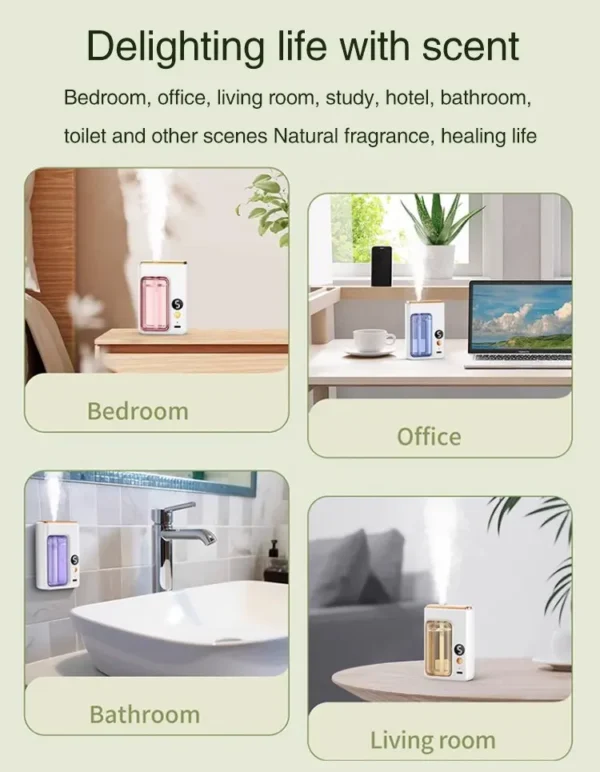 50ML Automatic Home Fragrance Machine Essential Oil Diffuser Nebulizer Perfume Scent Machine for Kitchen and toilet deodorizatio - Image 29