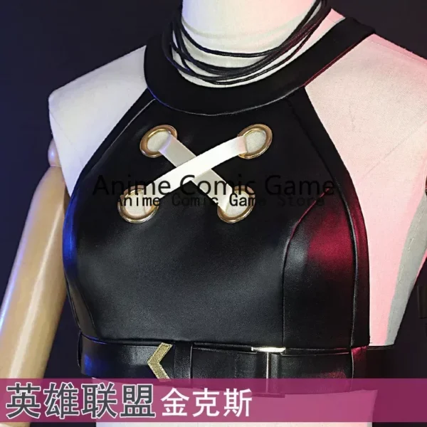 Anime Game LOL Arcane Cosplay Costume Crit Loli Jinx Cosplay Loose Cannon Cosplay Outfit Shoes Wig Sexy Women Carnival Costume - Image 3