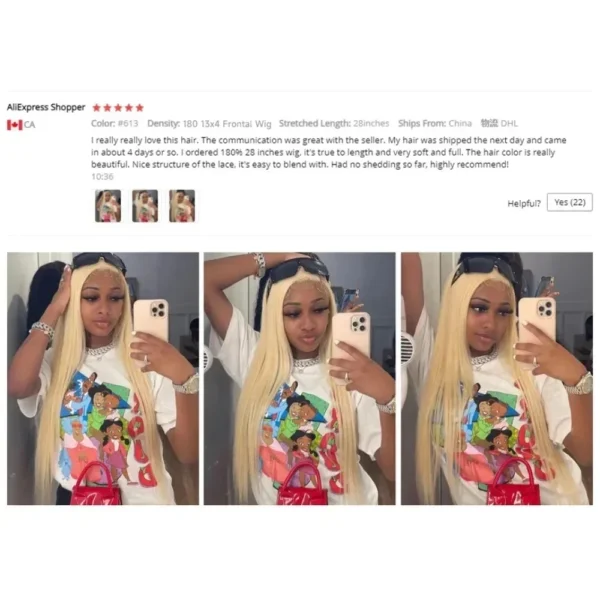 13x4 13x6 HD Transparent Full Frontal Lace 613 Blonde Colored Straight Human Hair Wigs Lace Front Wigs For Women 40 46 Inches - Image 7