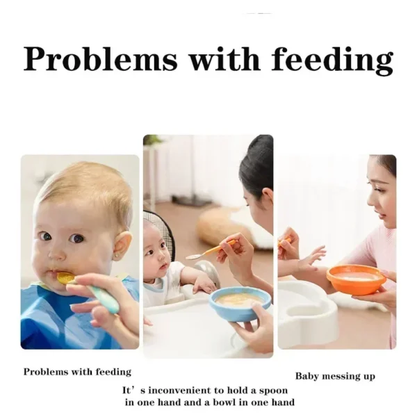 Baby Food Feeder, Silicone Baby Food Dispensing Spoon, 3 Oz Squeeze Feeding Spoons with Suction Cup for Boys Girl Kids Toddlers - Image 19