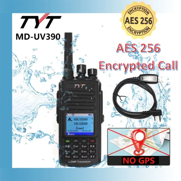 TYT NEW AES256 Encryption MD-UV380/390  Digital Walkie Talkie VHF UHF Dual Band Waterproof Radio GPS Ham Radio DMR Walkie Talkie - Image 8