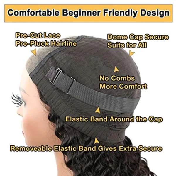 Super Double Drawn 250% Density Loose Wave 13X6 Transparent Lace Front Glueless Wig Human Princess Hair Ready To Go PrePlucked - Image 8