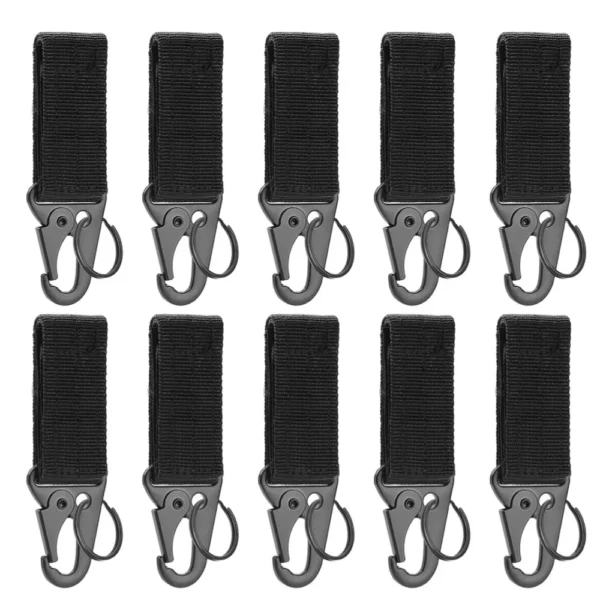 Outdoor Carabiner Keychains Camping Equipment Nylon Hook Carabiner Tactical Military Molle System Hook Belt Keychain - Image 10