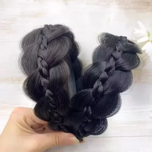 1pc Wig Twist Headbands for Women Wide Fishbone Braids Hairbands Handmade Retro Head Hoop Styling Headwear Accessories - Image 6
