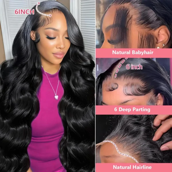 Wear Go Body Wave 5x5 6x4 Pre Cut Lace Closure Wig 13X4 13X6 Lace Front Wig Human Hair Brazilian 100% Human Hair Wigs - Image 4