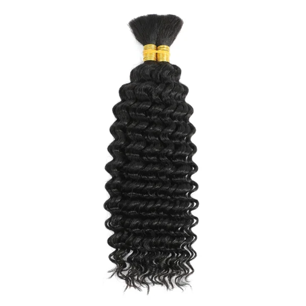Human Braiding Hair Deep Wave Bulk Human Hair 100g No Weft Human Hair Bundles Micro Human Braiding Hair for Boho Braids - Image 8