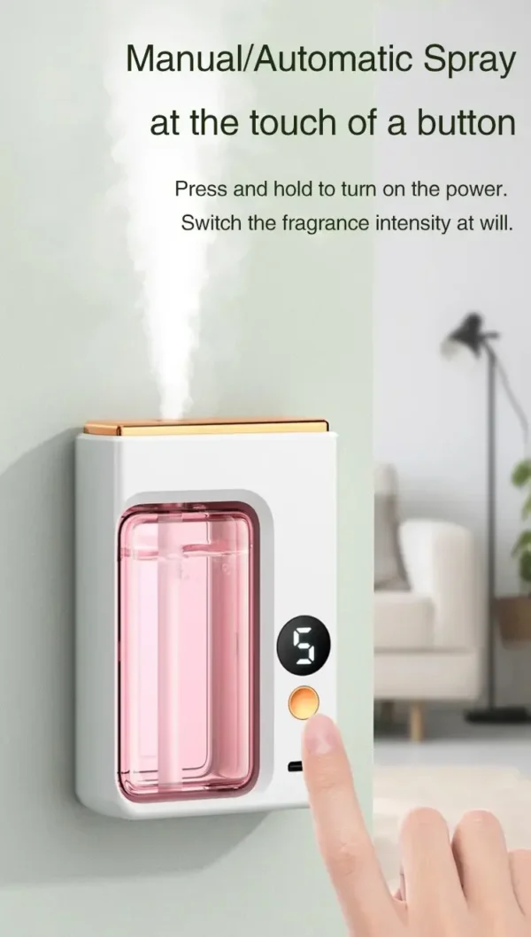 Automatic Diffuser Aromatherapy Car Perfume with Display Essential Oil Humidifier Bathroom Deodorization Air Freshener Jasmine - Image 20