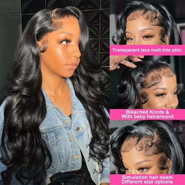 300% 30 40 Inch Body Wave 13x6 Hd Lace Frontal Wig Human Hair Brazilian Pre Plucked Lace Wigs For Women 13x4 Lace Front Wig 13x7 - Image 5