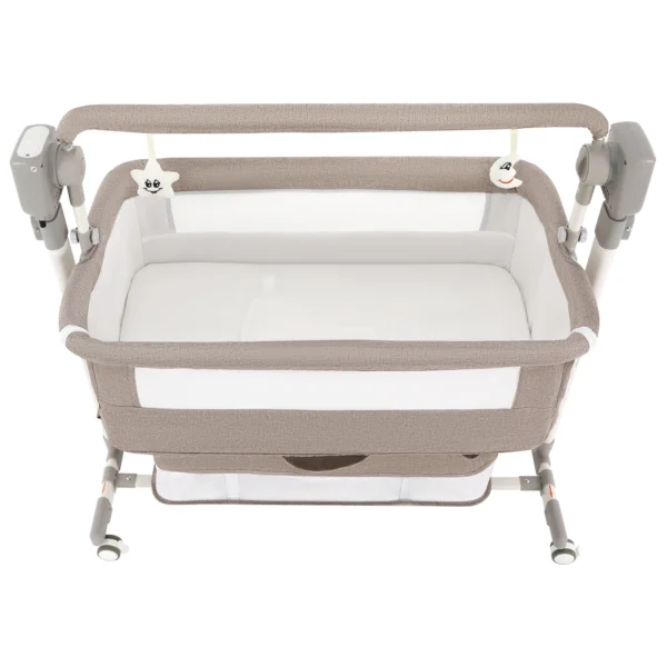 5 Gears Baby Rocking Bed Baby Crib Electric Bassinet W/ Mosquito Net Adjustable Height Nursery Bed Bluetooth Music 110V 44IBS - Image 12