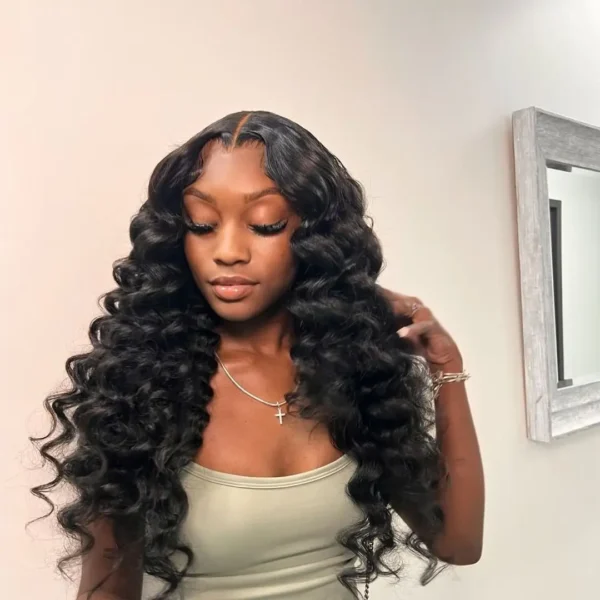 40 Inch Loose Deep Wave 13x4 13x6 HD Transparent Human Hair Wig 250 Density Brazilian Water Curly Nature Wave Lace Frontal Wigs - Image 16