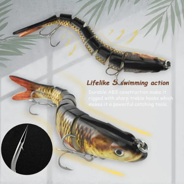 5 Inch Multi Joint Swinging Bait Hard Artificial Crank Lifelike Baits Saltwater Ocean Bluefish Fishing Lure Tackle - Image 4