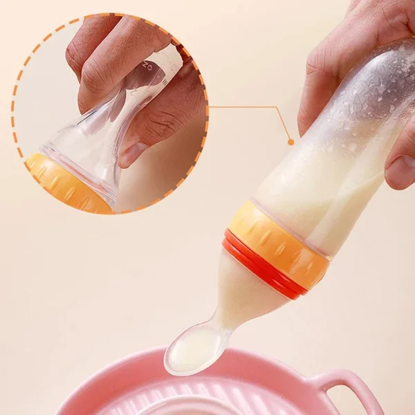 Squeezing Feeding Bottle Silicone Newborn Baby Training Rice Cereal  Food Spoon Supplement Feeder Safe Useful Tableware for Kids - Image 17