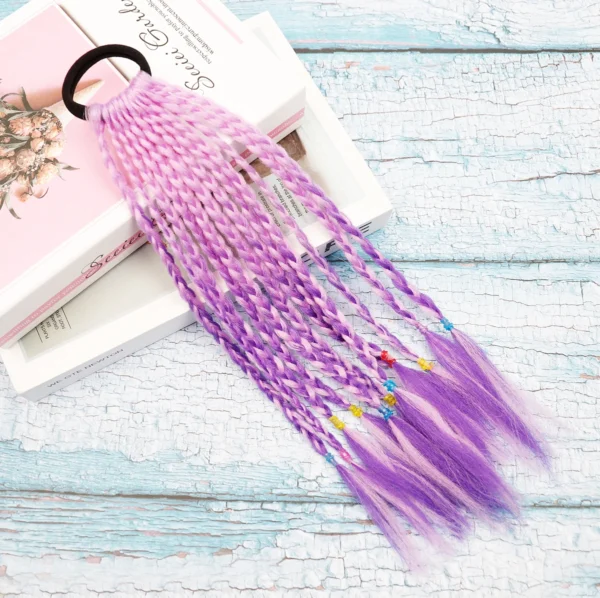 Girls Colorful Braids Ponytail Hair Ornament Headbands Rope Rubber Bands Beauty Hair Bands Headwear Braid Kids Gift Hair Accesso - Image 33