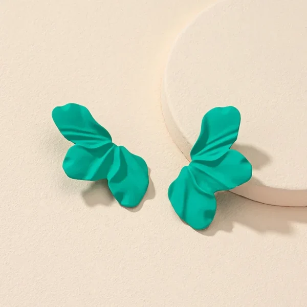 Metal Flower Post Earrings For Women Multi Color Enamel Petal Fashion Jewelry Trendy New Styles Hot Holiday Accessories 2023705 - Image 8