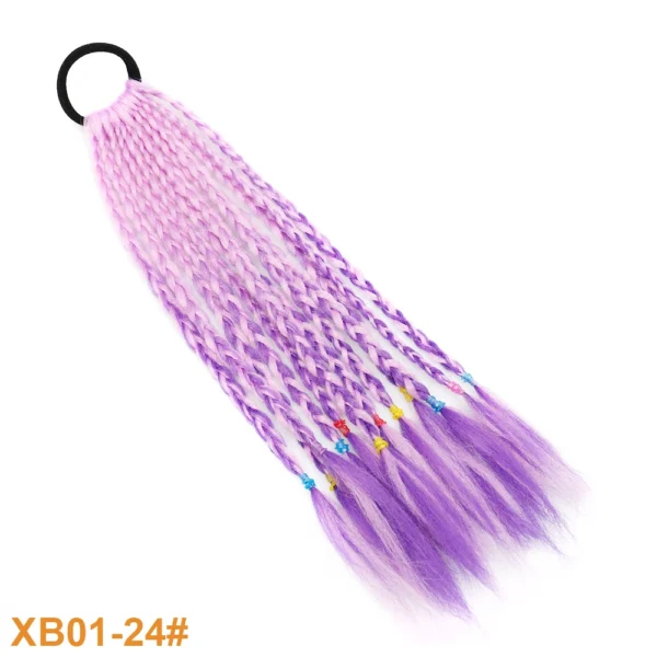 Girls Colorful Braids Ponytail Hair Ornament Headbands Rope Rubber Bands Beauty Hair Bands Headwear Braid Kids Gift Hair Accesso - Image 7