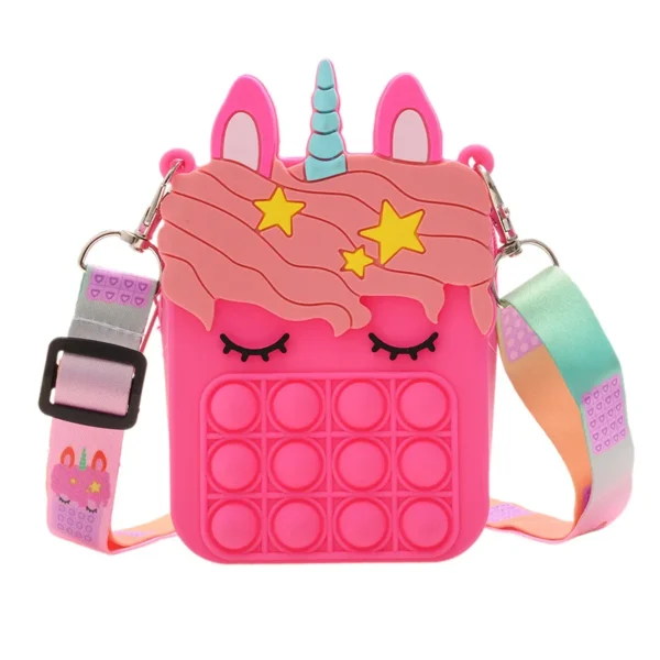 37 styles Fidget Toys Silicone Push Bubble Crossbody Bag Sensory Reliver Autism Adults Kids Handbag Squeeze Toys for Kids gifts - Image 4