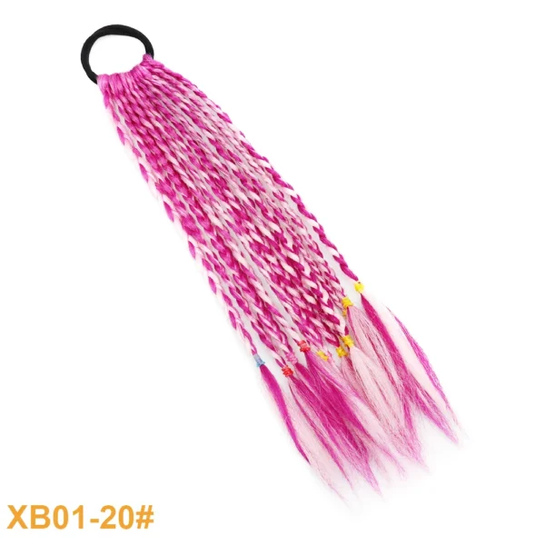 Girls Colorful Braids Ponytail Hair Ornament Headbands Rope Rubber Bands Beauty Hair Bands Headwear Braid Kids Gift Hair Accesso - Image 10