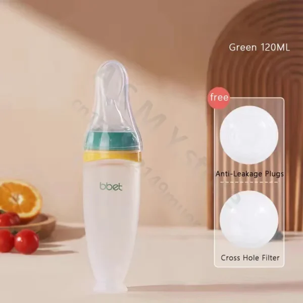 BBET Squeezing Feeding Bottle Silicone Newborn Baby Training Rice Spoon Infant Cerea Food Supplement Feeder Safe Tableware - Image 10