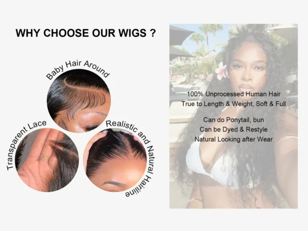 250 300 Density 30 40 Inch 13x6 HD Deep Wave Lace Frontal Wig 13x4 Lace Front Human Hair Glueless 5x5 Lace Closure Curly Wigs - Image 11