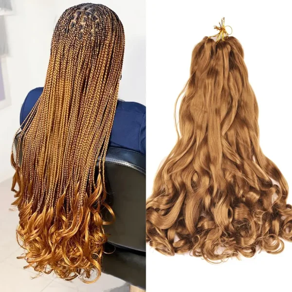 French Curly Crochet Braiding Hair Synthetic Loose Wave Ombre Braids Hair for Women  Spiral Curls Pre Stretched Hair Extensions - Image 18