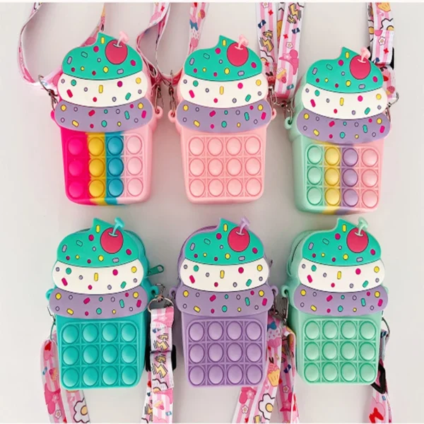 37 styles Fidget Toys Silicone Push Bubble Crossbody Bag Sensory Reliver Autism Adults Kids Handbag Squeeze Toys for Kids gifts - Image 39