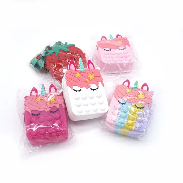 37 styles Fidget Toys Silicone Push Bubble Crossbody Bag Sensory Reliver Autism Adults Kids Handbag Squeeze Toys for Kids gifts - Image 3