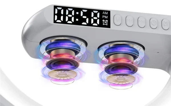 Original Big G  Wireless Charger Stand LED RGB Light 15W Desk Lamp Speaker APP Control For iPhone Samsung Fast Charging Station - Image 12