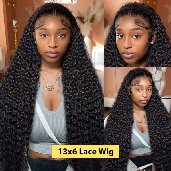 250 Density Transparent HD Human Hair Wig 30 32 40 Inch Deep Wave 13x4 Curly Lace Front 13x6 Water Wave Lace Frontal Wigs - Image 16