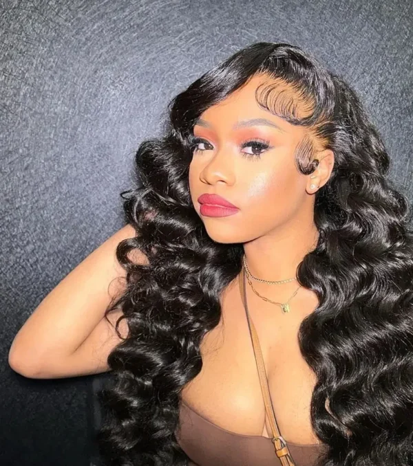 40 Inch Loose Deep Wave 13x4 13x6 HD Transparent Human Hair Wig 250 Density Brazilian Water Curly Nature Wave Lace Frontal Wigs - Image 12