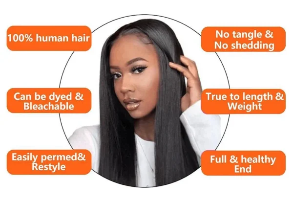 52 long inches 13x6 HD Front Wigs Transparent Lace Natural Body Wave Human Hair 200 Density  in Brazilian human hair For Women h - Image 11
