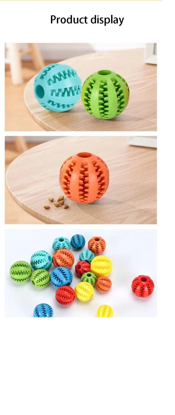 Natural Rubber Pet Dog Toys Dog Chew Toys Tooth Cleaning Treat Ball Extra-tough Interactive Elasticity Ball5cm for Pet Products - Image 15