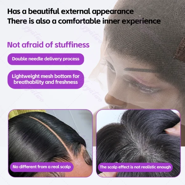 13x6 HD Transparent Body Wave Lace Frontal Human Hair Wig 30 40 Inch 13x7 Lace Front Wig 250 Density 6x6 Glueless Closure Wigs - Image 14