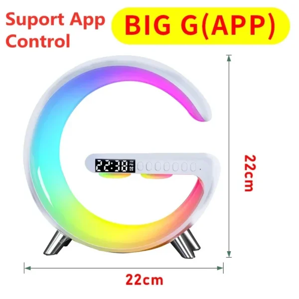 Multifunction Wireless Charger Stand Bluetooth 5.0 Speaker FM TF RGB Night Light Fast Charging Station for iPhone Samsung Xiaomi - Image 7